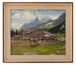 Lotto 24 - <i>Controluce in Val Ferret, Courmayeur</i>