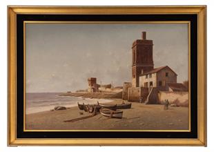 Lotto 37 - <i>Plage a Savone 1914 (Spiaggia Di Savona)</i>