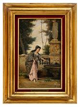 Lotto 40 - <i>Nobildonna alla fontana</i>