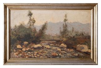 Lotto 10 - <i>Paesaggio al tramonto 1924</i>