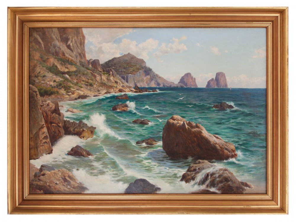 augusto lovatti: I Faraglioni a Capri 1906