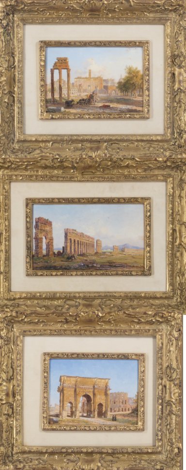 jacob georges strutt: Foro Romano, Acquedotti Romani, Arco di Tito